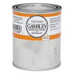 Gamblin Artist's Oil Color - Gold Ochre, 16 oz Can