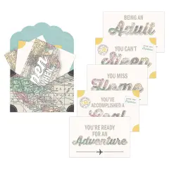 Big Dot of Happiness World Awaits - Going Away Cards Gift Box Kit - Open When Letters - Set of 8