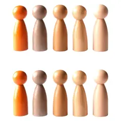 Peg People of the World Wooden People - Set of 10 - Ages 12m+