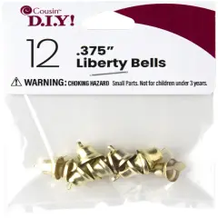 CousinDIY Liberty Bells .375" 12/Pkg-Gold