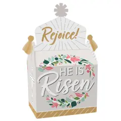 Big Dot of Happiness Religious Easter - Treat Box Party Favors - Christian Holiday Party Goodie Gable Boxes - Set of 12
