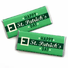 Big Dot of Happiness St. Patrick's Day - Candy Bar Wrapper Saint Paddy's Day Party Favors - Set of 24