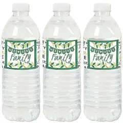 Big Dot of Happiness Family Tree Reunion - Family Gathering Party Water Bottle Sticker Labels - Set of 20