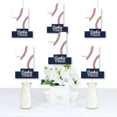 Big Dot of Happiness 1st Birthday Batter Up - Baseball - One Shaped Decorations DIY First Birthday Party Essentials - Set of 20