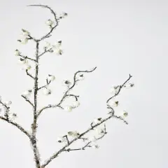 29" Faux Iced White Berry Stem