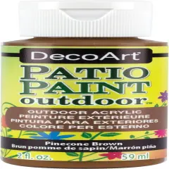 Multipack of 6 - DecoArt Patio Paint 2oz-Pinecone Brown