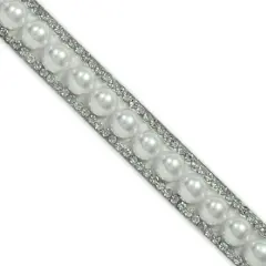 5 yards of 1/2" Hot Fix Pearl Rhinestone Banding Trim