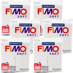 Multipack of 6 - Fimo Soft Polymer Clay 2oz-White