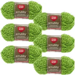 Multipack of 06 - Red Heart Scrubby Yarn-Lime