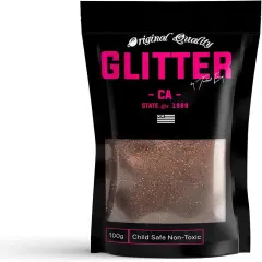 Chocolate Premium Grade Ultra Fine Glitter Powder Dust 100g / 3.5oz use with Arts & Crafts Decoration Wine Glass Flowers Wedding