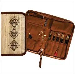 Lantern Moon Heritage 4" Ebony Interchangeable Knitting Needle Set with Silk Case Multicolor