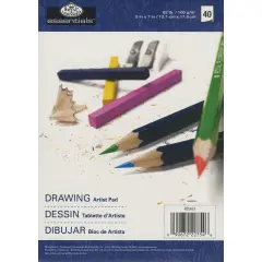 Royal Langnickel essentials(TM) Drawing Artist Paper Pad-5"X7", 40 Sheets