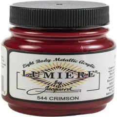 Multipack of 6 - Jacquard Lumiere Metallic Acrylic Paint 2.25oz-Crimson