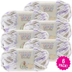 Multipack of 6 - Bernat Baby Blanket Yarn-Little Lilac Dove Print