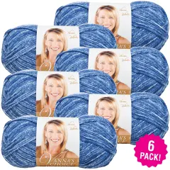 (6 Pack) Lion Brand Vanna's Choice Yarn - Denim Mist