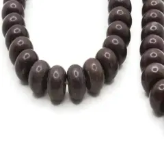 63 10mm x 6mm Dyed Purple Howlite Stone Rondelle Beads