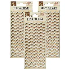 Pack of 3 - Little Birdie Laser Cut Primed Chipboard 1/Pkg-Chevron