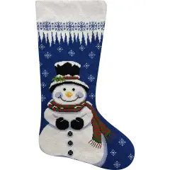 Alice Peterson Home Creations Holiday Edition Needlepoint Stocking Kit- Snowman Multicolor