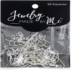 Jewelry Made By Me Earwire Fish Hook 56/Pkg-Silver