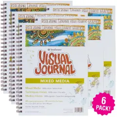 Multipack of 6 - Strathmore Visual Journal Mixed Media Vellum 9"X12"-34 Sheets