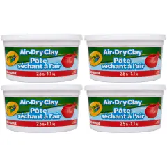 Air Dry Clay, 2.5lb Tub, Red, Pack of 4