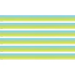 Aqua and Lime Color Wash Straight Border Trim, 35 Feet Per Pack, 6 Packs