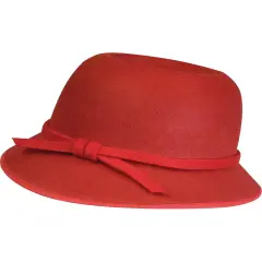 Deluxe Roaring 20s Red Flapper Girl Costume Cloche Hat