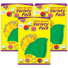 Bright Bugs Classic Accents&reg; Variety Pack, 36 Per Pack, 3 Packs