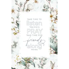 Take Time To Listen Wood Plaque with Easel and Hook Wall Tabletop Art - 6 inches x 9 inches