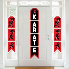 Big Dot of Happiness Karate Master - Hanging Vertical Paper Door Banners - Martial Arts Birthday Party Wall Decoration Kit - Indoor Door Decor