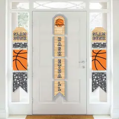 Big Dot of Happiness Nothin' But Net - Basketball - Hanging Vertical Paper Door Banners - Baby Shower Birthday Party Wall Decor Kit -Indoor Door Decor