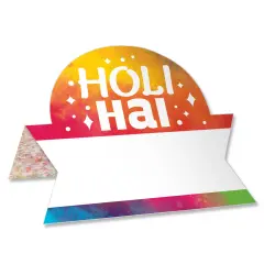 Big Dot of Happiness Holi Hai - Festival of Colors Party Tent Buffet Card - Table Setting Name Place Cards - Set of 24