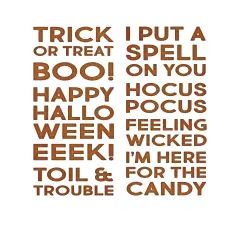 Sizzix Thinlits Dies By Tim Holtz 9/Pkg-Bold Text Halloween