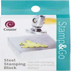 CousinDIY Stamp & Go Steel Stamping Block-Silver