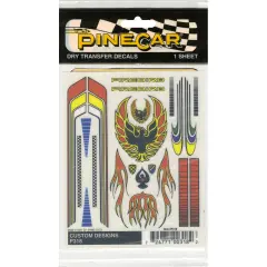 Pine Car Derby Dry Transfer Decal 4"X5" Sheet-Customs Designs