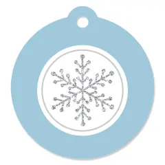 Big Dot of Happiness Winter Wonderland - Snowflake Holiday Party and Winter Wedding Favor Gift Tags (Set of 20)