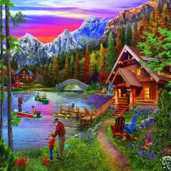 Sunsout Stone Bridge Lake 300 pc Jigsaw Puzzle 31991