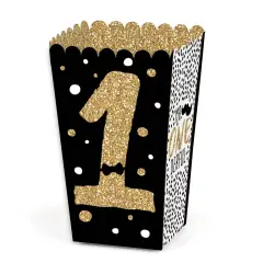 Big Dot of Happiness 1st Birthday Little Mr. Onederful - Boy First Birthday Party Favor Popcorn Treat Boxes - Set of 12