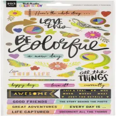Vicki Boutin Color Study Icon & Phrase Stickers with Foil Accents, 103pcs