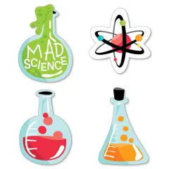Big Dot of Happiness Scientist Lab - DIY Shaped Baby Shower or Birthday Party Cut-Outs - 24 Count