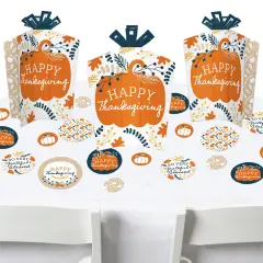 Big Dot of Happiness Happy Thanksgiving - Fall Harvest Party Decor and Confetti - Terrific Table Centerpiece Kit - Set of 30