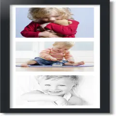 ArtToFrames Collage Photo Picture Frame with 3 - 8x10 inch Openings, Framed in Black with Over 62 Mat Color Options and Plexi Glass (CSM-3926-2156)