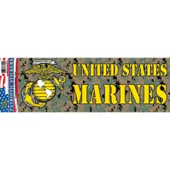 U.S Military United States Marines Bumper Sticker (3-1/2"X10").