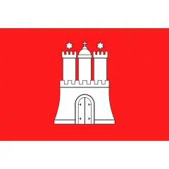 Hamburg Senate Flag with Grommets 3ft x 5ft