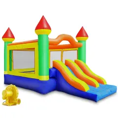 Cloud 9 Commercial Grade Mega Double Slide Castle Bounce House with Blower - 100% PVC 22' x 15' Inflatable Bouncer