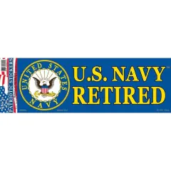 EagleEmblems BM0056 Sticker-USN Logo,Retired (3.5x10'')