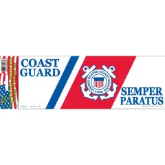 Coast Guard Semper Paratus Bumper Sticker 3-1/4"X9"