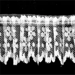 Belagio Gathered Lace Trim, 1" Wide, White, 40-Yard Bolt