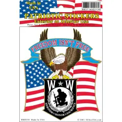 EagleEmblems BM0329 Sticker-Powmia,Eagle WE Leave NO One Behind (4'')