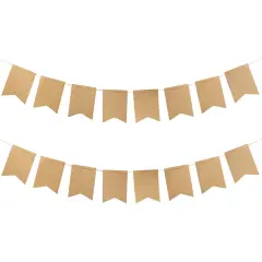 Party Central Pennant Ribbon Banners -18' - Club Pack of 12 Brown